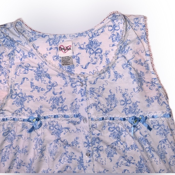 vintage night gown bows bow design cottage core small - Picture 2 of 6